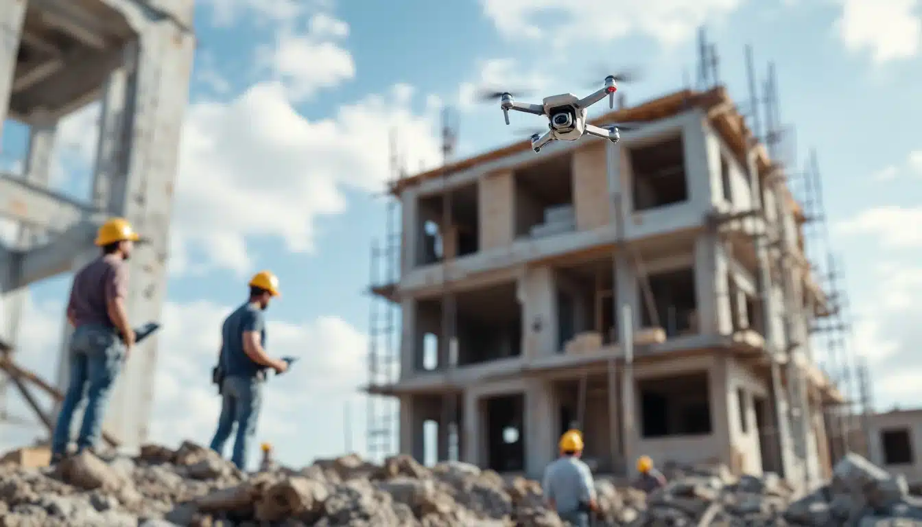Photographe professionnel suivi de chantier drone
