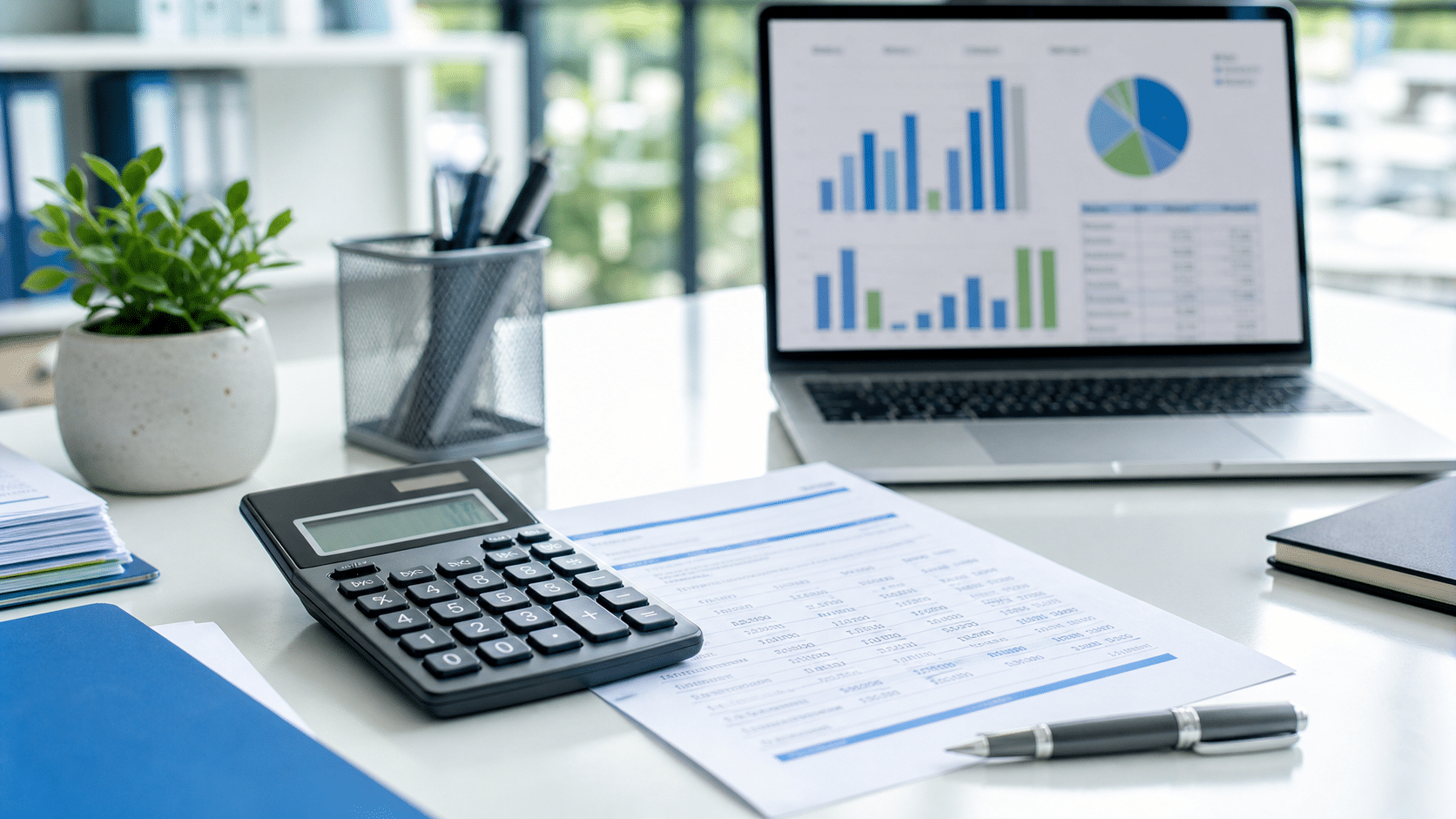 Calculatrice, facture et tableau de TVA pour convertir un prix HT en TTC