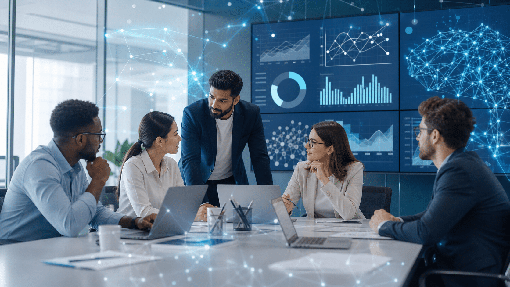 Data analysts travaillant avec des outils de Machine Learning