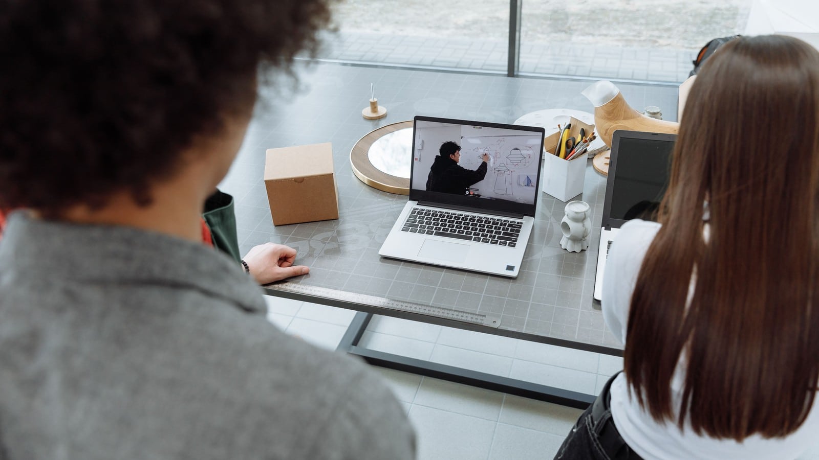 Formation en ligne suivie sur ordinateur portable